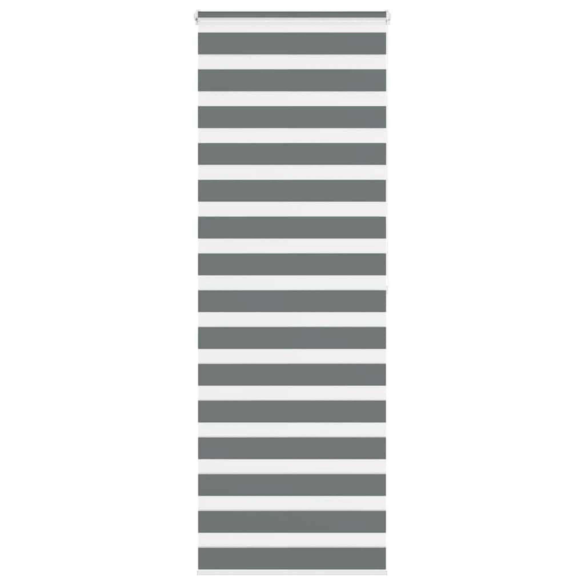 VIDAXL Store zebre gris fonce largeur du tissu 70,9 cm polyester