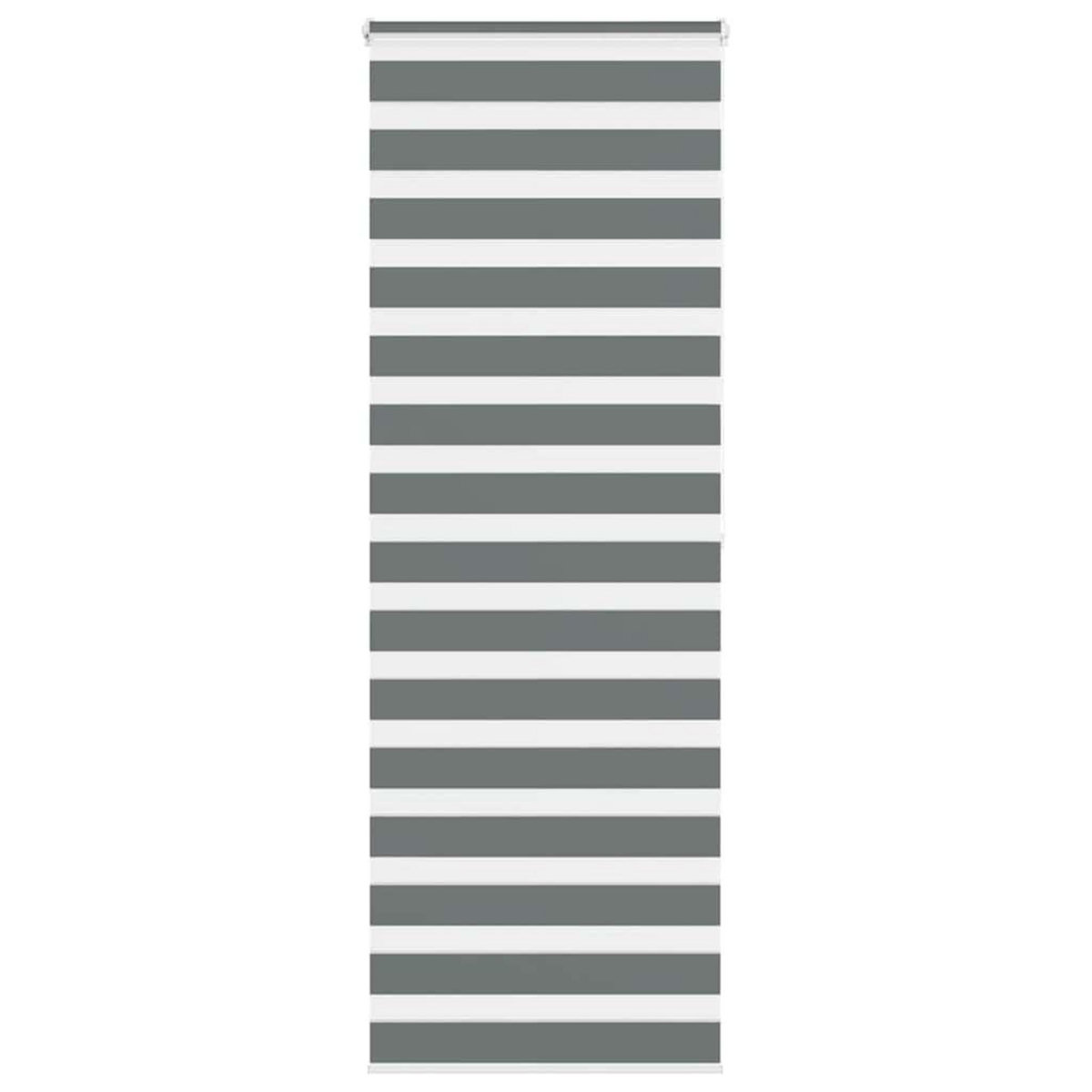 VIDAXL Store zebre gris fonce largeur du tissu 70,9 cm polyester