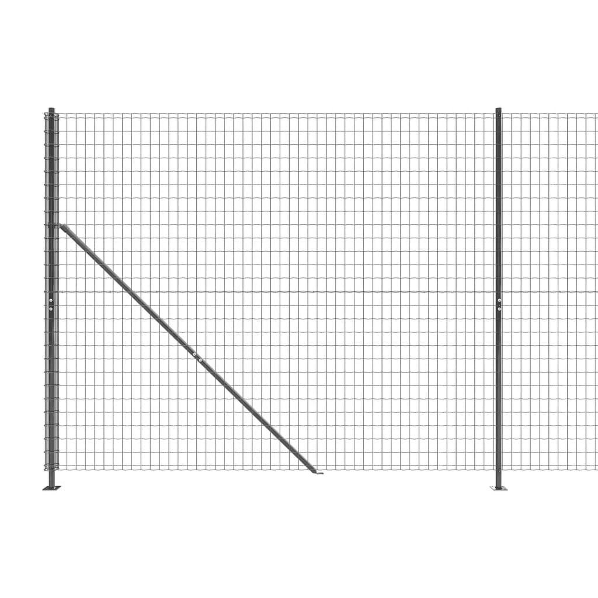 Voir la diapositive 4 : VIDAXL Cloture en treillis metallique avec bride anthracite 1,4x10 m