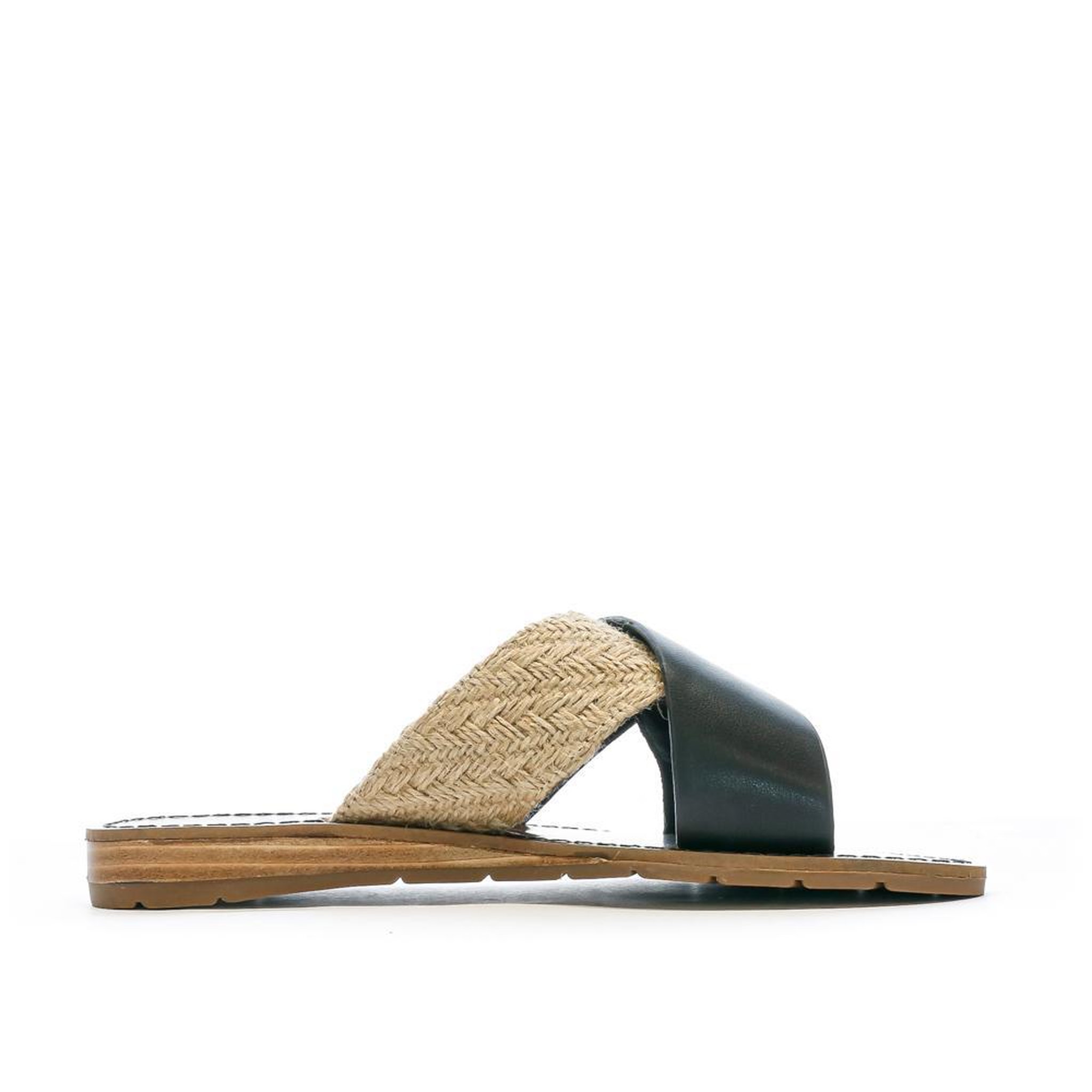 Voir la diapositive 2 : CHATTAWAK Claquettes Croisées Noires Femme Chattawak Brana