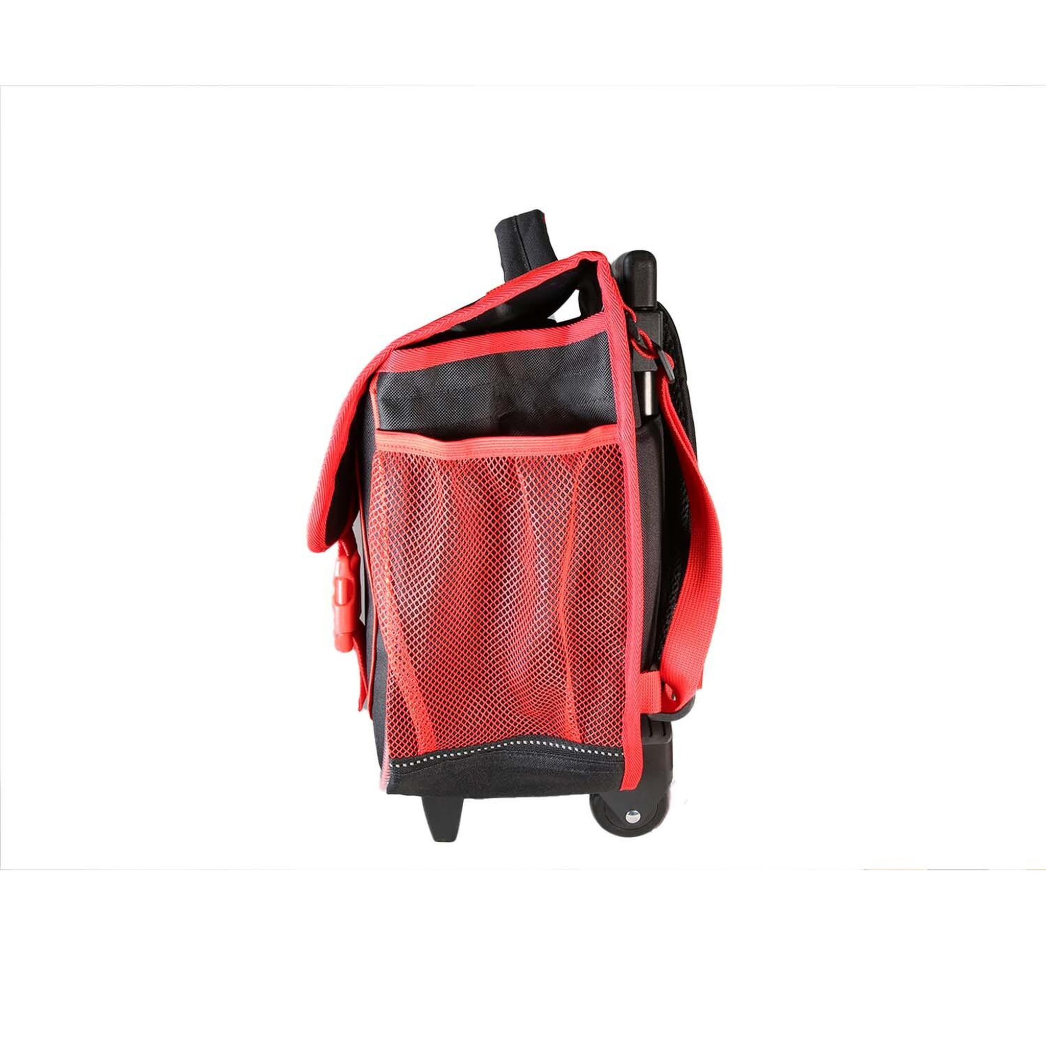 Voir la diapositive 3 : Bagtrotter SpiderMan - Cartable à roulettes 38 cm - Rouge/Noir - Garçon - 2 compartiments