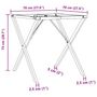 Voir la diapositive 6 : VIDAXL Pieds de table a manger cadre en X 70x70x73 cm acier