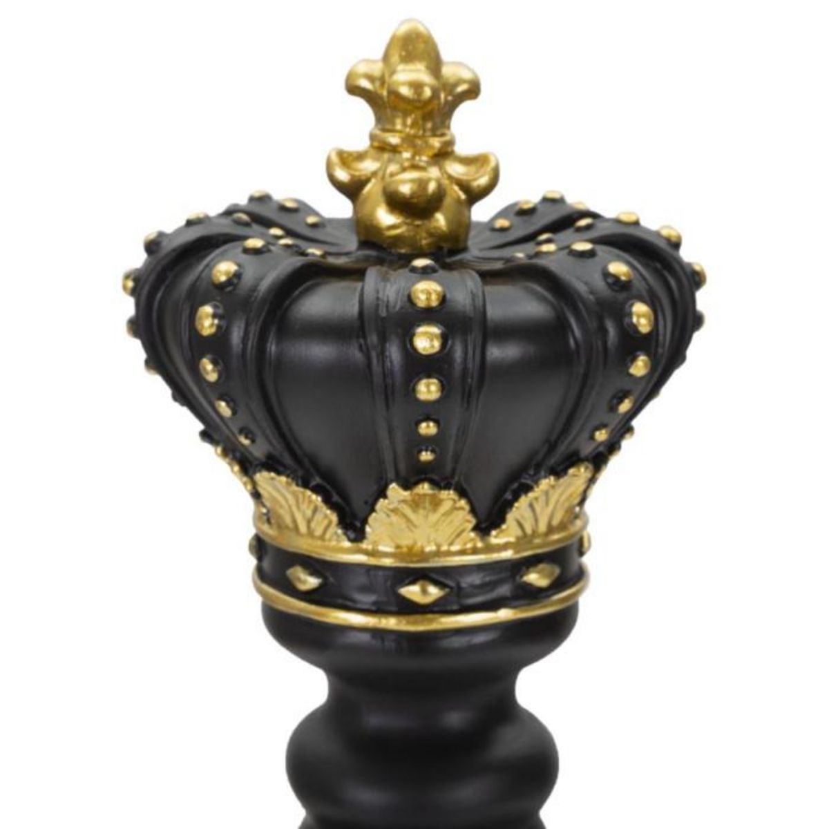 Paris Prix Pièce d'Échec Déco en Résine  Roi Couronne  40cm Noir