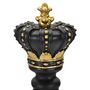 Voir la diapositive 3 : Paris Prix Pièce d'Échec Déco en Résine  Roi Couronne  40cm Noir