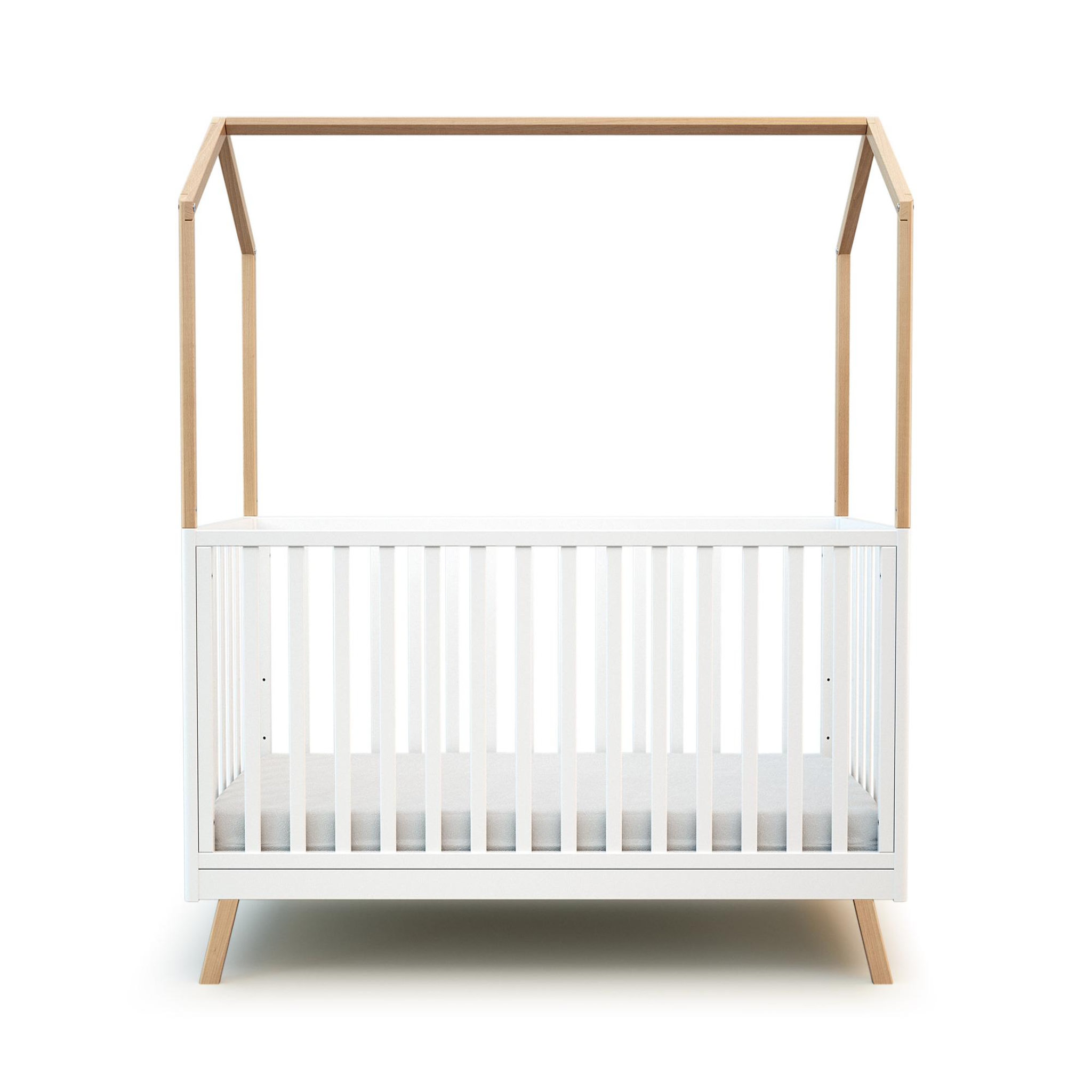Voir la diapositive 1 : AT4 Lit cabane bébé évolutif CONFORT en bois