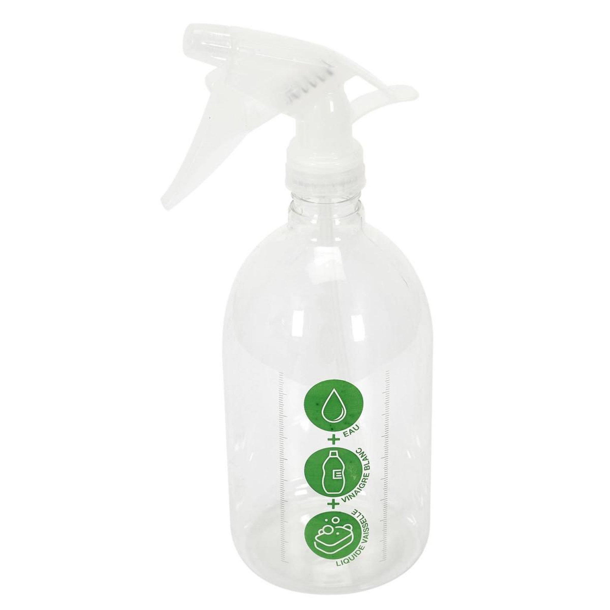 Je cherche une idee Bouteille spray  ménage  750ml transparent