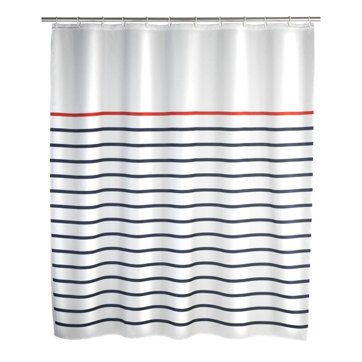 Wenko Rideau de douche Marine - Polyester - 180 x 200 cm - Blanc