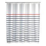 Wenko Rideau de douche Marine - Polyester - 180 x 200 cm - Blanc