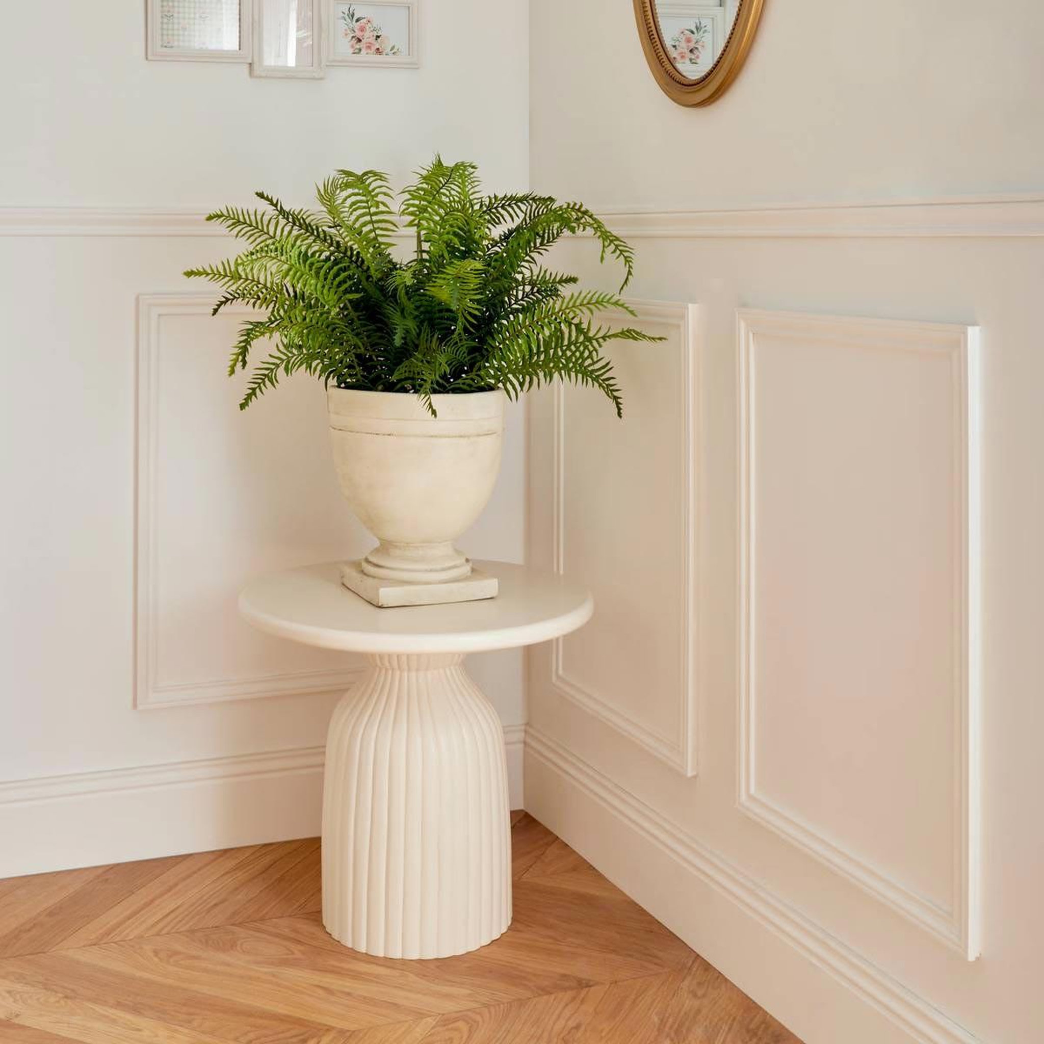 Voir la diapositive 3 : ATMOSPHERA Table d'appoint totem  mudan  55cm ivoire