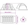 Voir la diapositive 6 : VIDAXL Tente familiale a dome 6 personnes bleu impermeable
