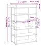 Voir la diapositive 6 : VIDAXL Etagere a chaussures sonoma gris 60x30x98 cm bois d'ingenierie