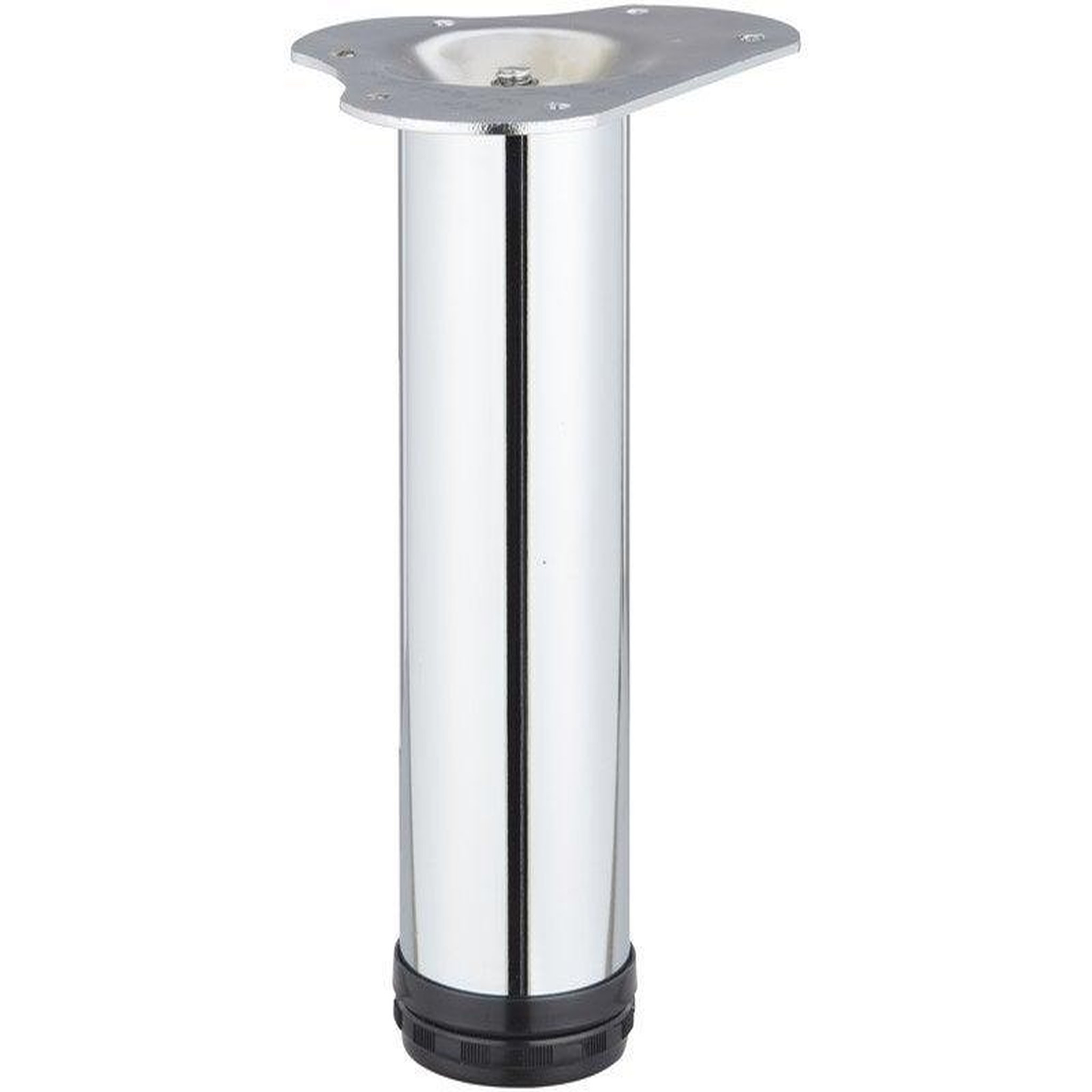 CENTRALE BRICO Pied table basse cylindrique réglable, H. 20-23 cm acier chromé