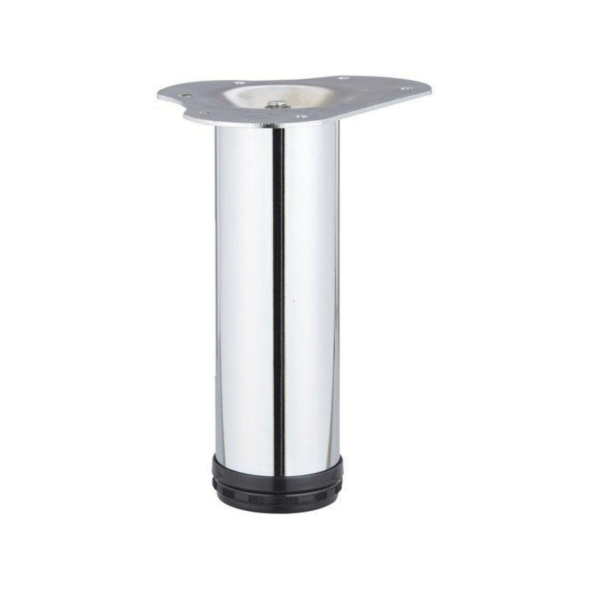 CENTRALE BRICO Pied table basse cylindrique réglable, H. 20-23 cm acier chromé