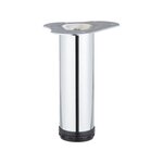 CENTRALE BRICO Pied table basse cylindrique réglable, H. 20-23 cm acier chromé