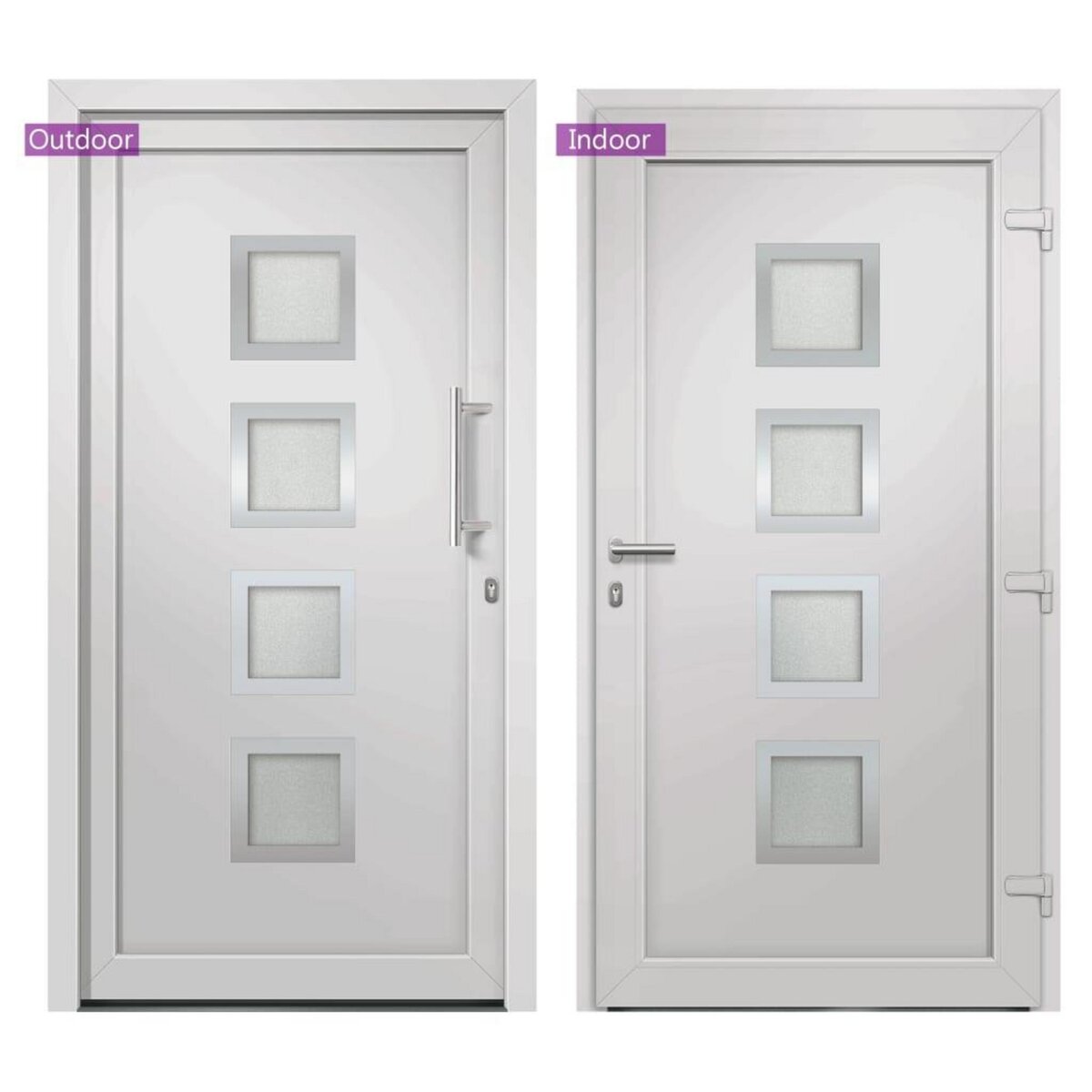 VIDAXL Porte d'entree Blanc 108x208 cm