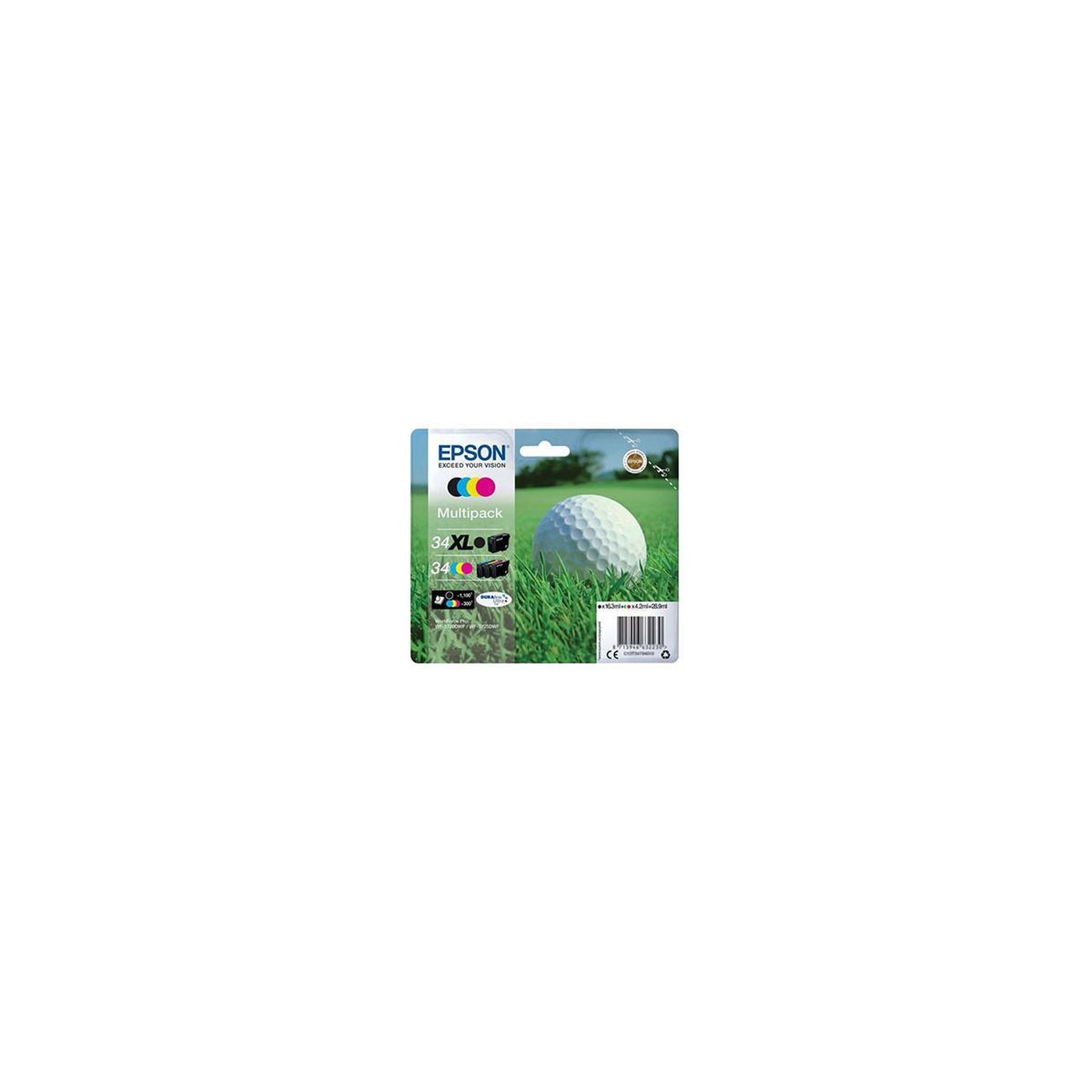 Voir la diapositive 2 : Epson Cartouche d'encre pack multipack 4 originales t3479 xl (noir + 3 couleurs) - c13t34794010