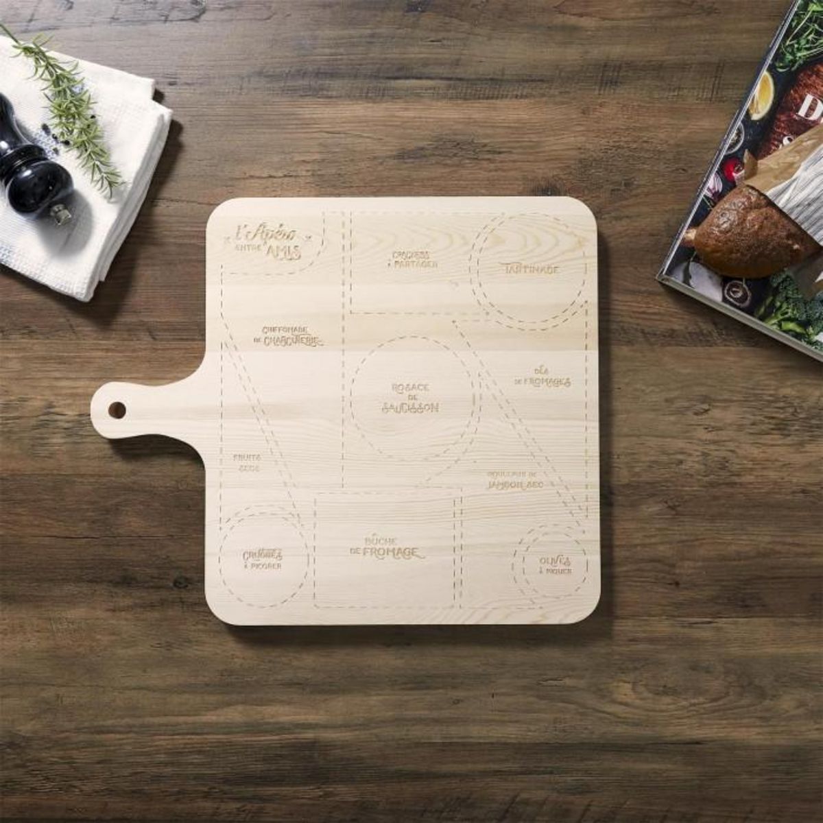 Paris Prix Planche de Présentation  L'apéro Entre Amis  44cm Naturel