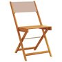 Voir la diapositive 3 : VIDAXL Chaises de jardin pliantes lot de 8 taupe tissu et bois massif