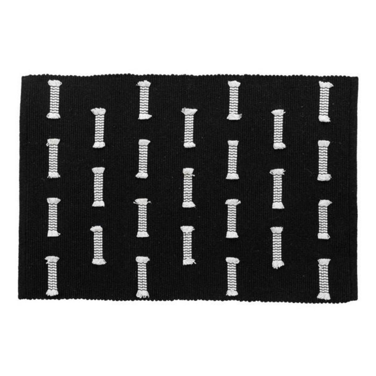 Paris Prix Tapis Déco Tissé  Juline  50x80cm Noir