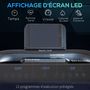 Voir la diapositive 5 : HOMCOM Tapis de course électrique pliable 1-14Km/h 550W grand écran LED multifonction 12 programmes clé sécurité acier ABS noir