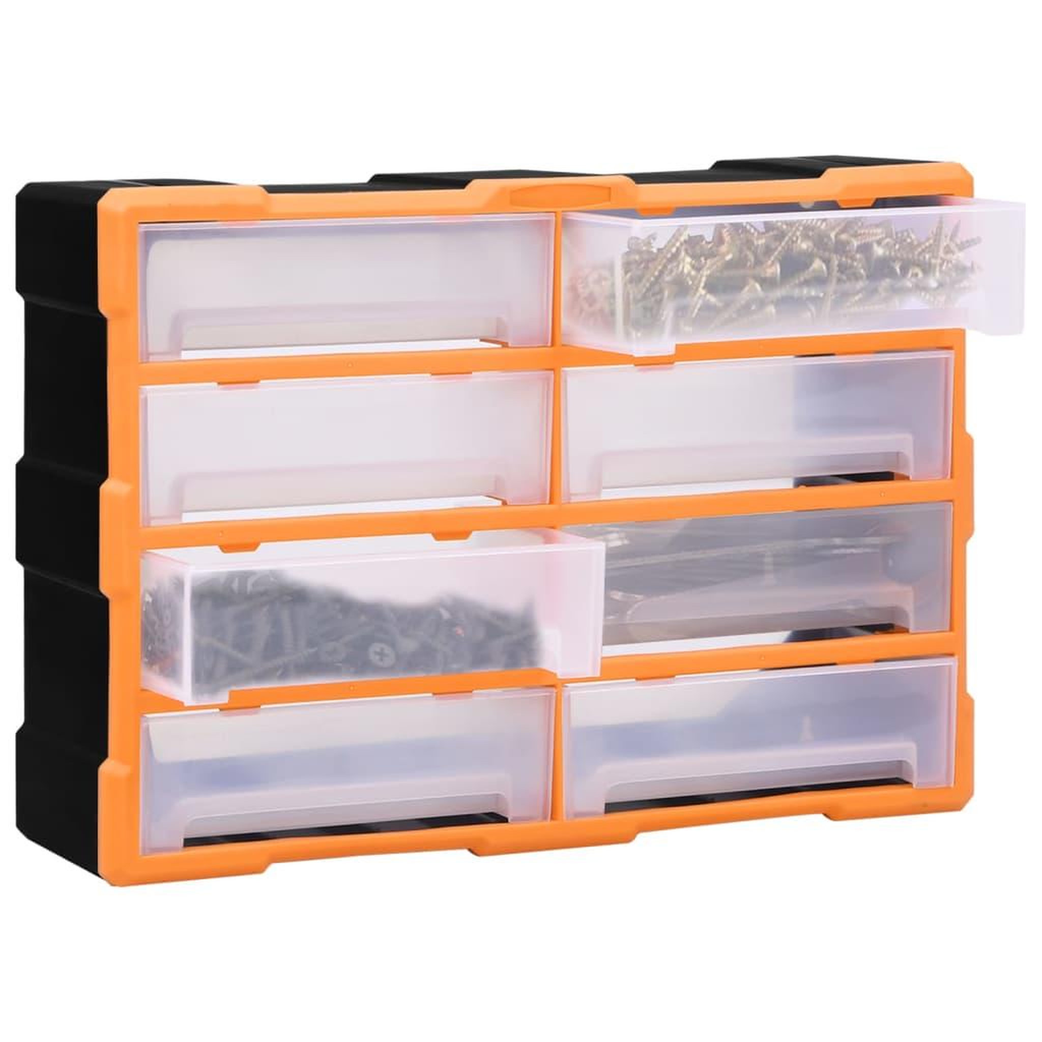 Voir la diapositive 2 : VIDAXL Organisateur multi-tiroirs avec 8 grands tiroirs 52x16x37 cm