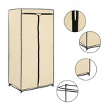 VIDAXL Garde-robe Creme 75x50x160 cm