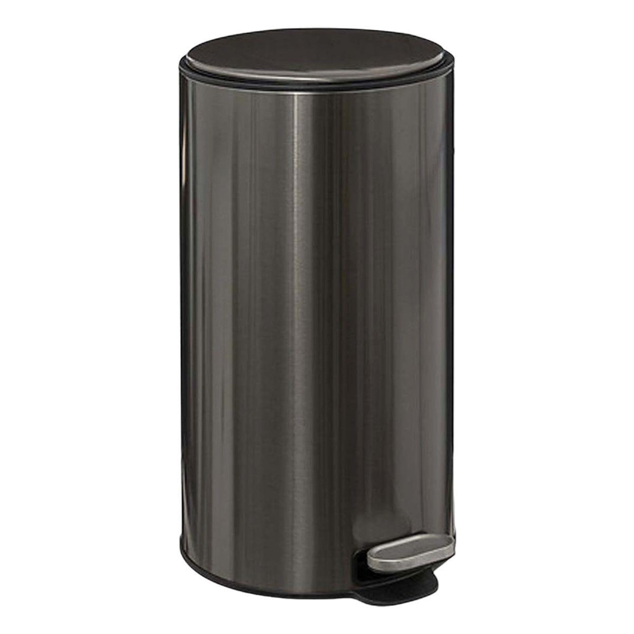 FIVE Poubelle de cuisine en métal  delta  30l inox noir