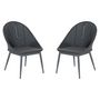 Voir la diapositive 5 : JARDILINE Lot de 2 fauteuils de jardin - Aluminium/Textilène - Anthracite - FUERTE VENTURA
