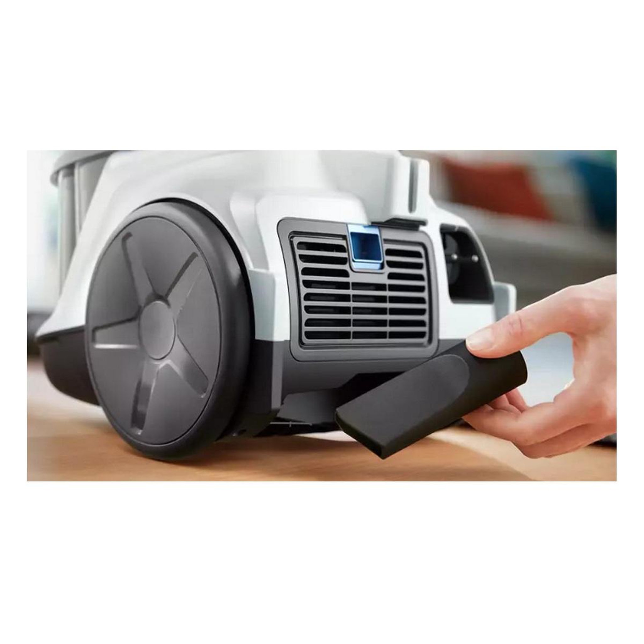 Voir la diapositive 6 : Philips Aspirateur sans sac 77db blanc arctique/pêche - XB2142-09