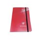 CLAIREFONTAINE Carnet piqure élastique 11x17cm 96 pages - Petits carreaux - Rouge