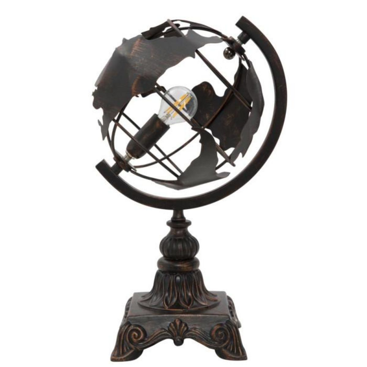 Paris Prix Lampe à Poser en Métal  World  40cm Noir