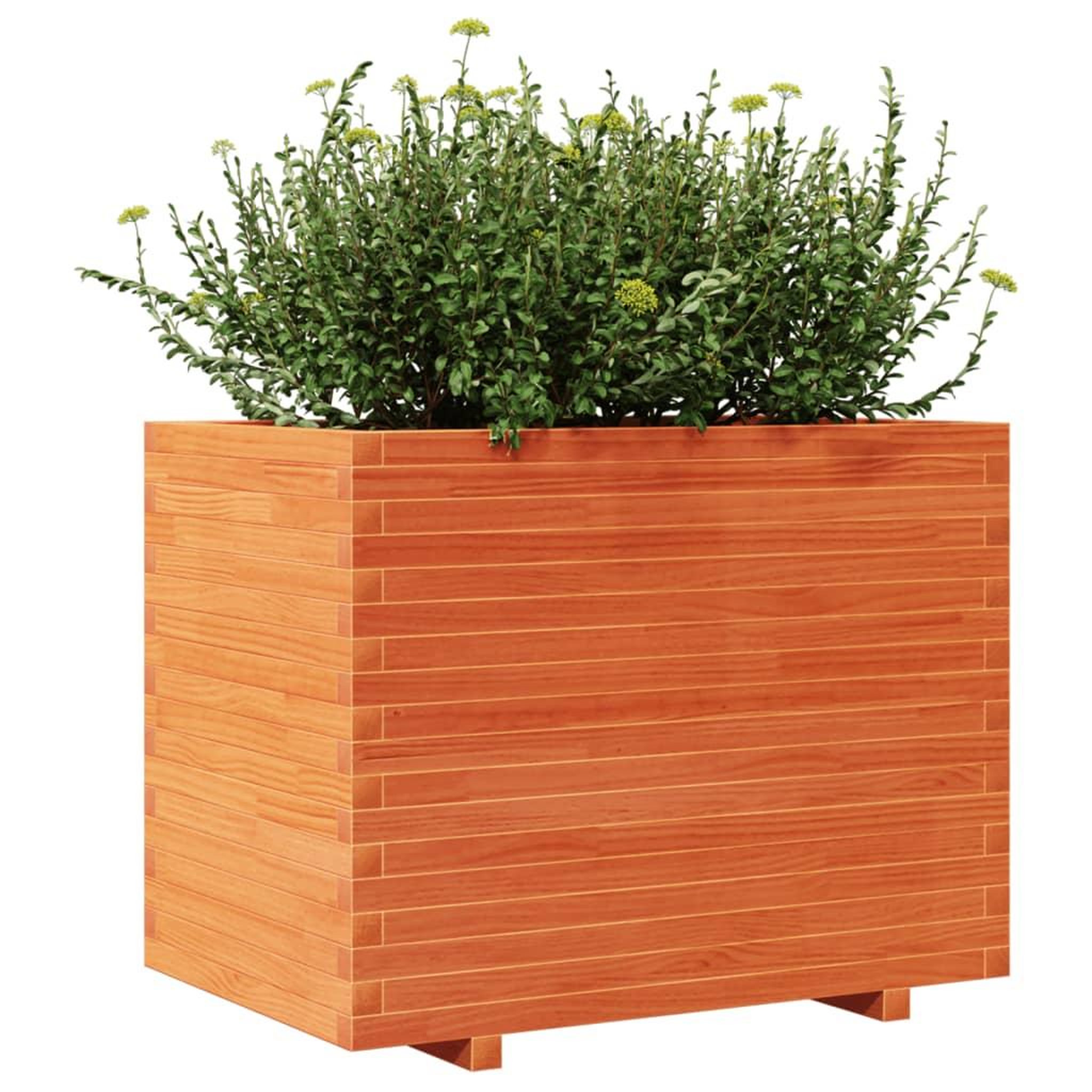 Voir la diapositive 4 : VIDAXL Jardiniere cire marron 90x60x72 cm bois de pin massif