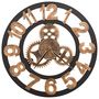 Voir la diapositive 2 : VIDAXL Horloge murale Metal 58 cm Dore et noir