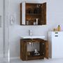 Voir la diapositive 3 : VIDAXL Ensemble d'armoires de salle de bain 2 pcs chene fume