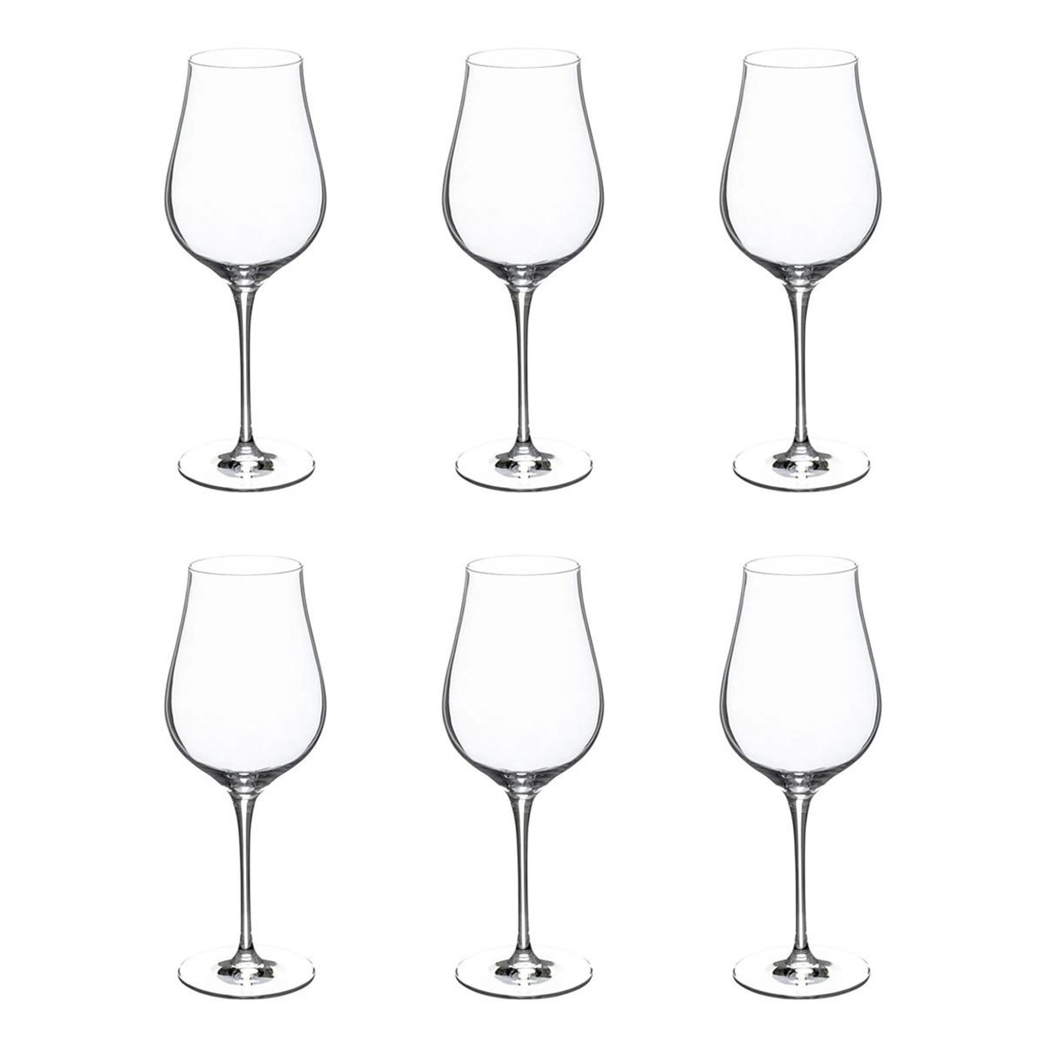 SECRET DE GOURMET Lot de 6 verres à eau design  oriane  50cl transparent