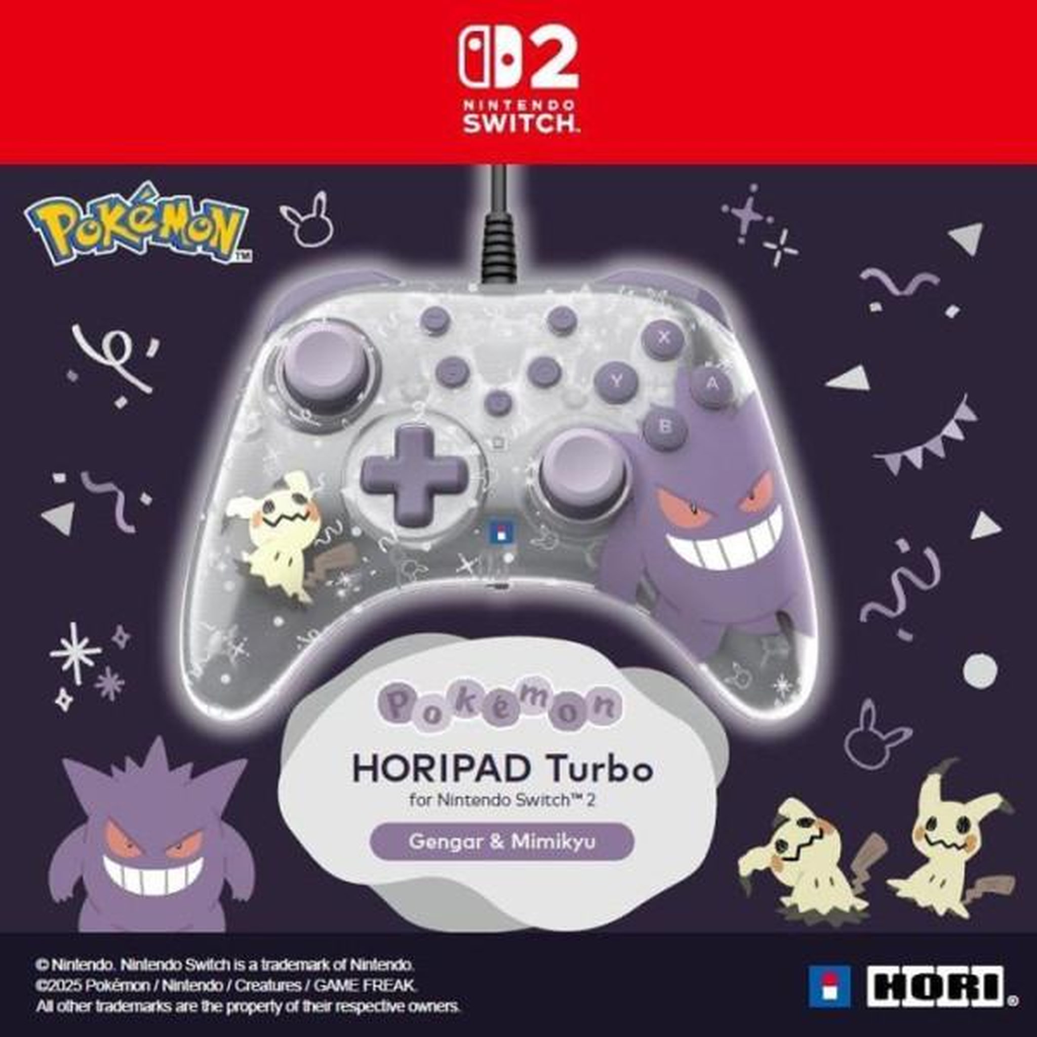 Voir la diapositive 6 : HORI Manette de jeu - Nintendo Switch et Switch 2 - Pokémon - Filaire - Horipad Turbo - Boutons arriere programmables - Hori