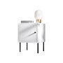 Voir la diapositive 4 : BEST MOBILIER Lavaggi - table de chevet - blanc - 45 cm