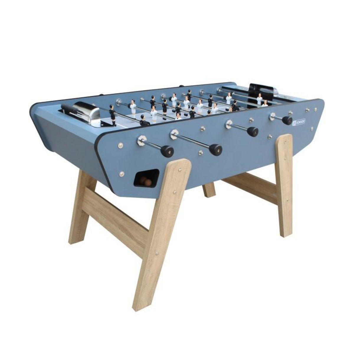 SOKKER Baby-foot de Bar Coliseum - barres télescopiques et 3 Balles Lièges Inclus 153 x 75 x 90 cm