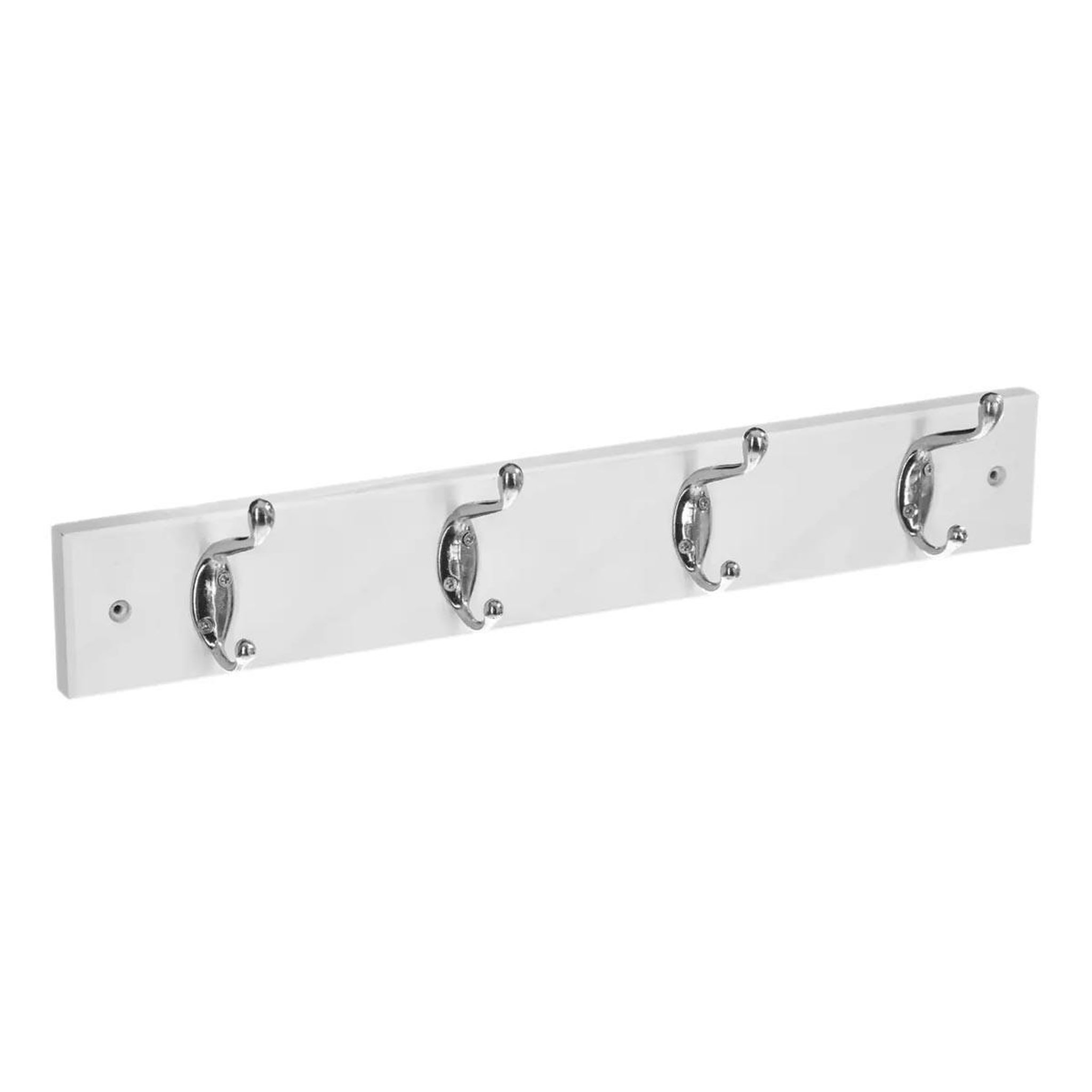 FIVE Patère en bois & métal  4 têtes  42cm blanc