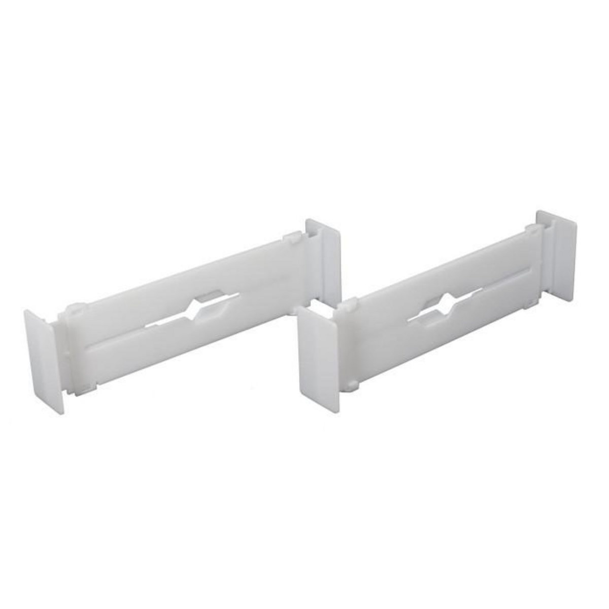 Paris Prix Lot de 2 Séparateurs de Tiroir  Extensible  32cm Blanc