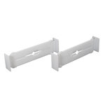Paris Prix Lot de 2 Séparateurs de Tiroir  Extensible  32cm Blanc