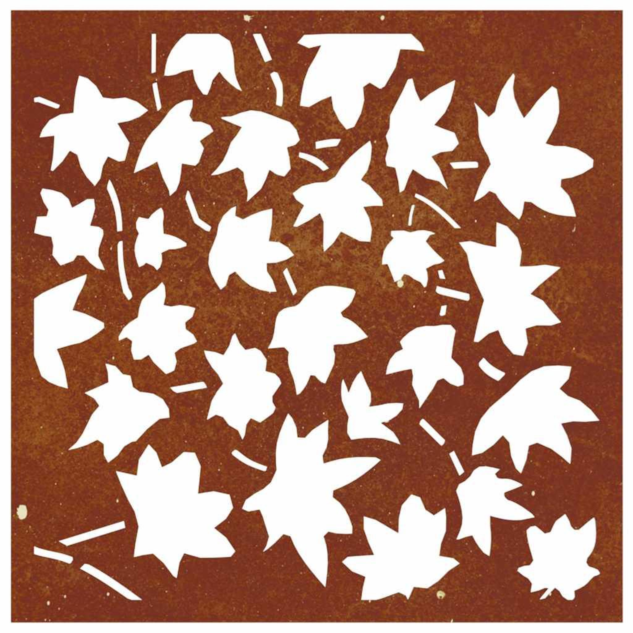 Voir la diapositive 5 : VIDAXL Decoration murale jardin 55x55 cm acier corten design feuille