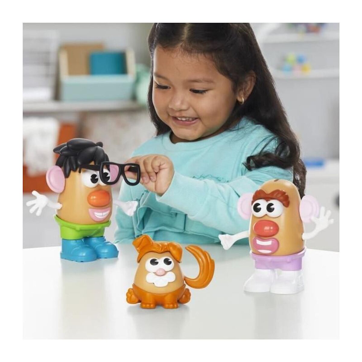 HASBRO Potato Head Méga patate coffret avec 42 pieces dont une boîte de rangement, jouets préscolaires créatifs pour enfants, des