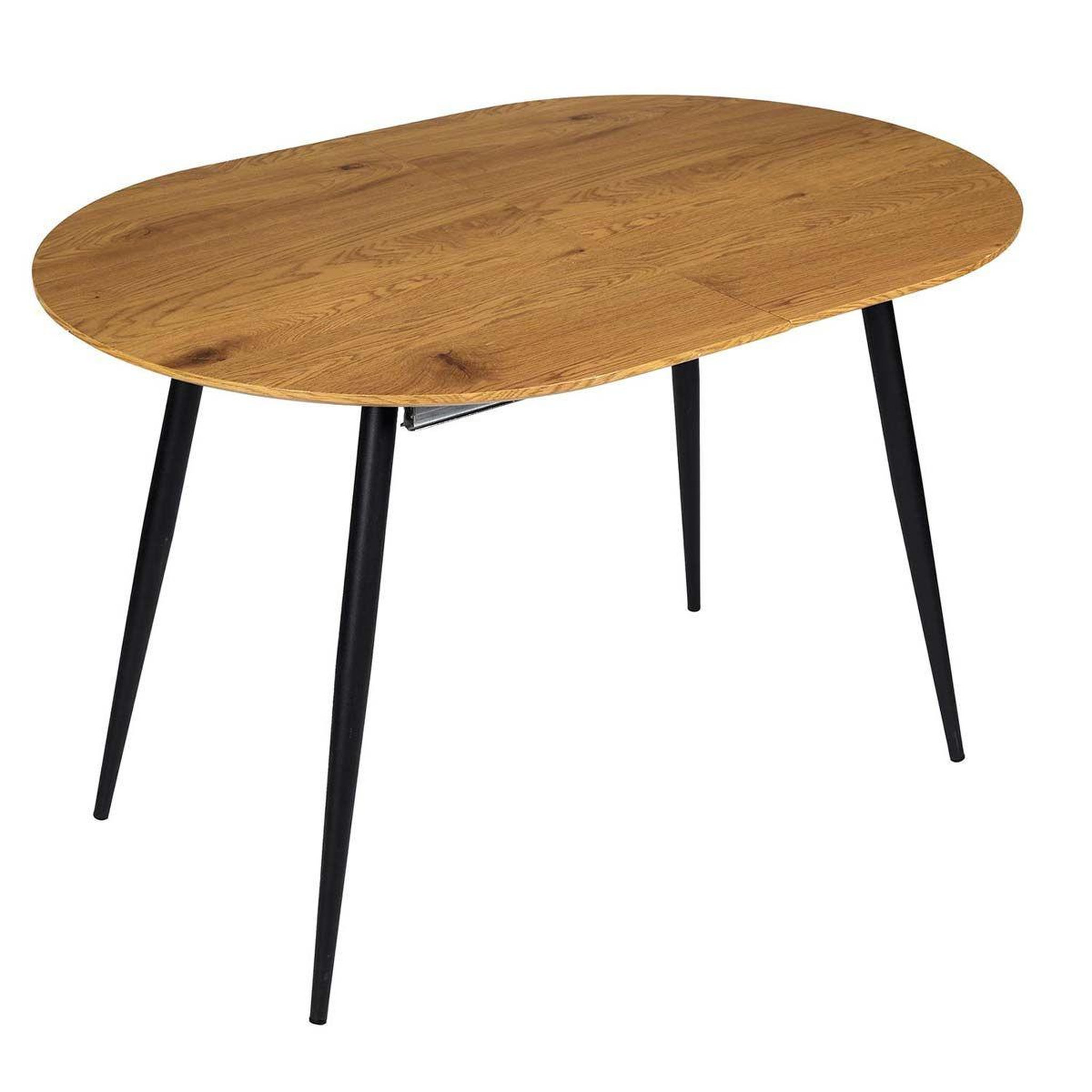 Voir la diapositive 2 : The Home Deco Factory Table de repas  extensible  120-160cm naturel & noir