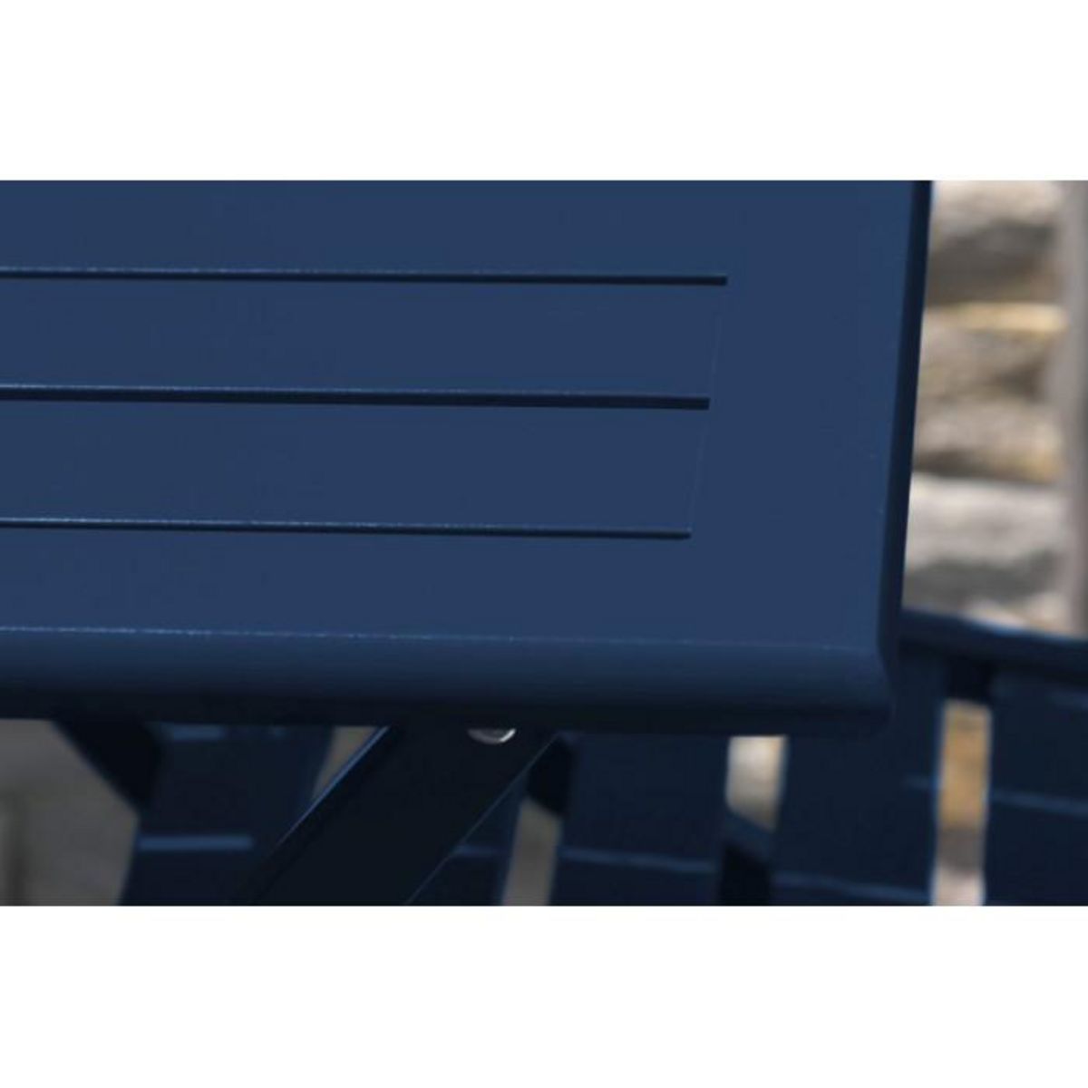 Paris Prix Table de Jardin Pliante  Marius  140cm Bleu Marine