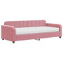 Voir la diapositive 2 : VIDAXL Lit de jour avec matelas rose 90x200 cm velours