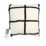 Voir la diapositive 3 : Paris Prix Coussin Sherpa à Carreaux  Crush  40x40cm Blanc