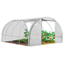 Voir la diapositive 1 : ID MARKET Serre tunnel de jardin 4 saisons 12M² blanche gamme maraîchère ZEBRA 4x3M
