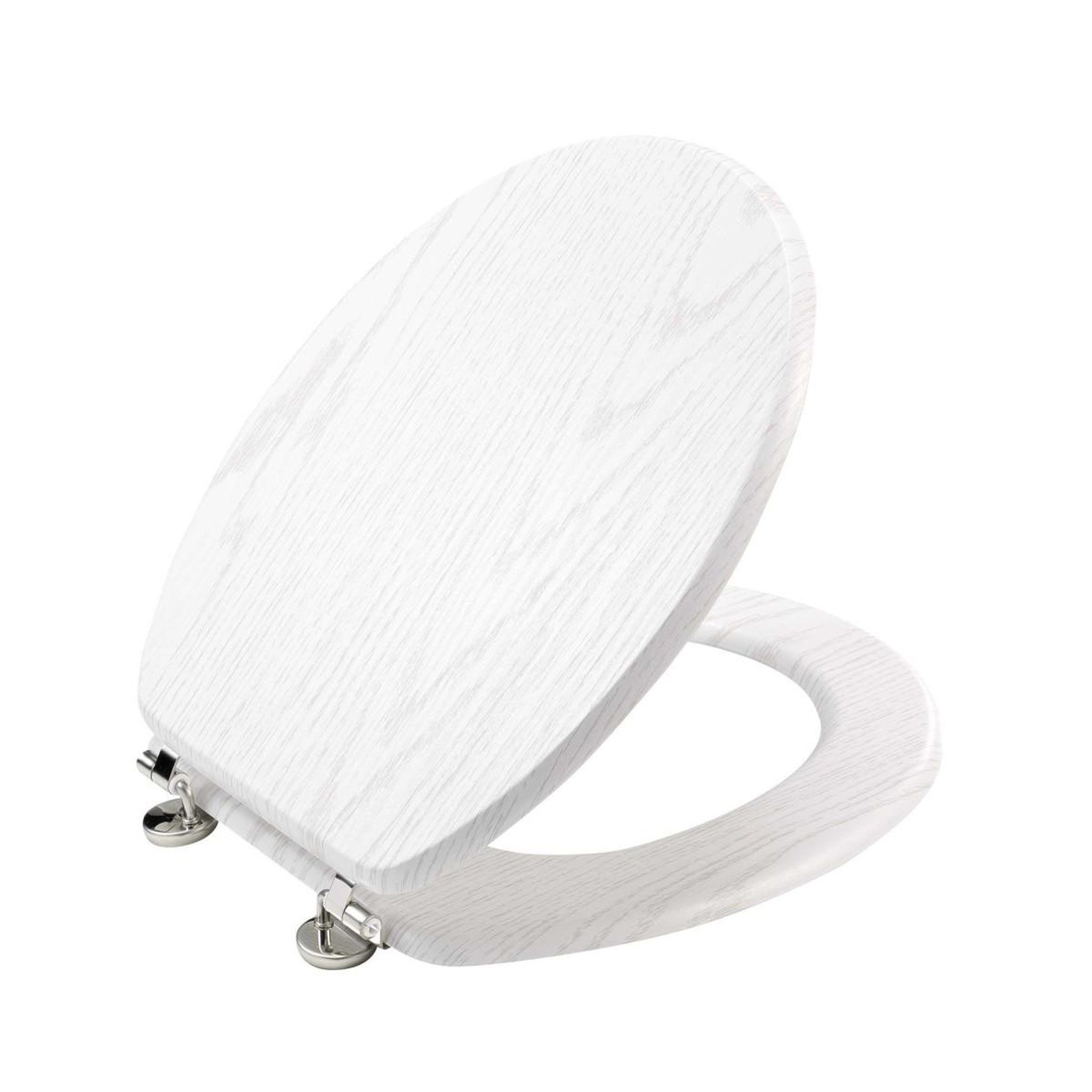 Voir la diapositive 3 : Douceur d'Intérieur Abattant wc effet bois  strata  46cm blanc