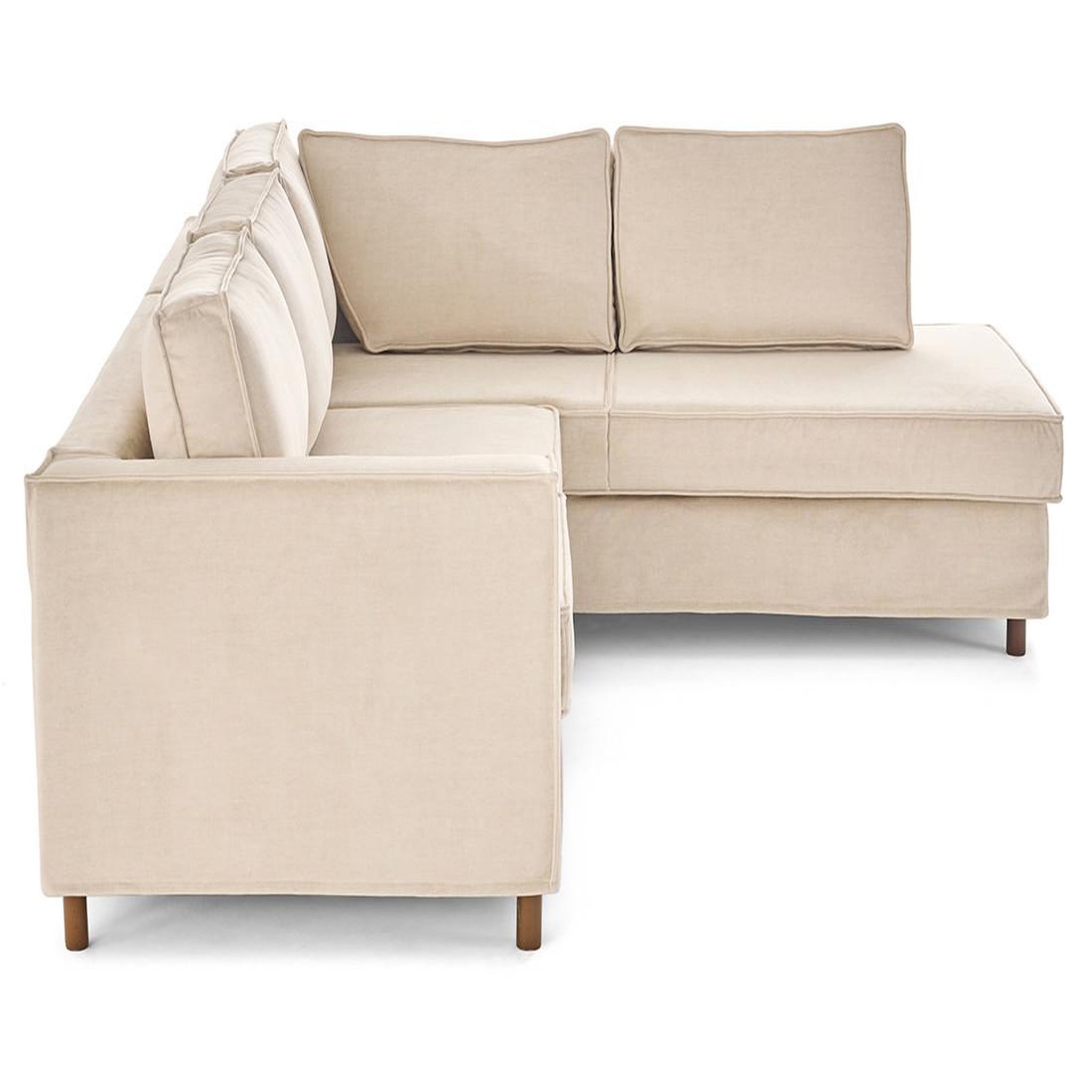 Voir la diapositive 5 : LISA DESIGN Jake - canapé déhoussable d'angle droit 5 places en velours